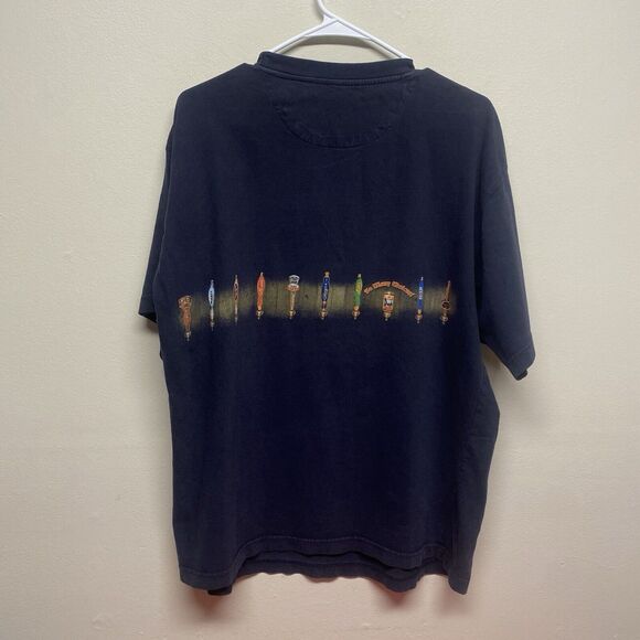 Newport Blue Heavy Cotton Dark Blue XL Shirt Beer Taps Stripe Adult Humor - Picture 2 of 9